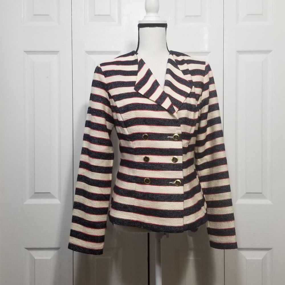 Cabi Cruse jacket blue white style 5094 (4-183)